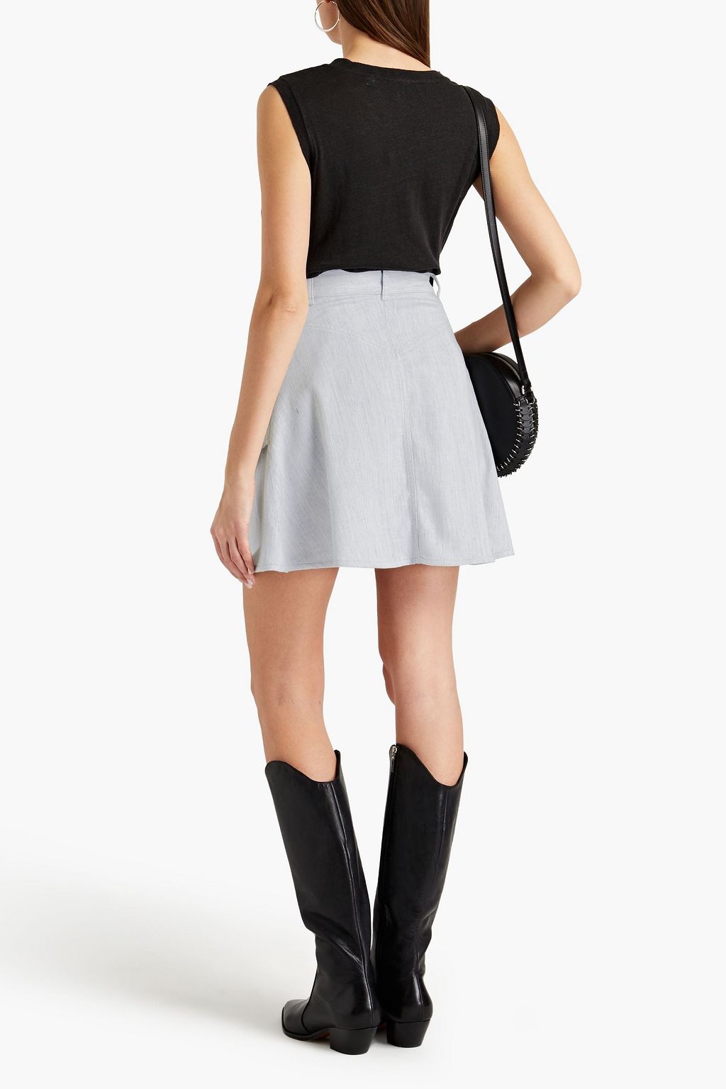 IRO Maudy cotton, linen and Tencel-blend mini skirt