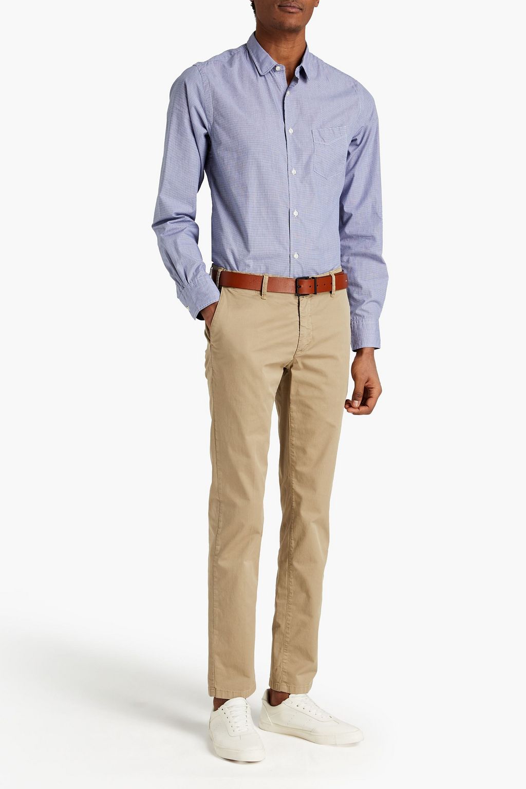 OFFICINE GÉNÉRALE Lipp checked cotton-poplin shirt