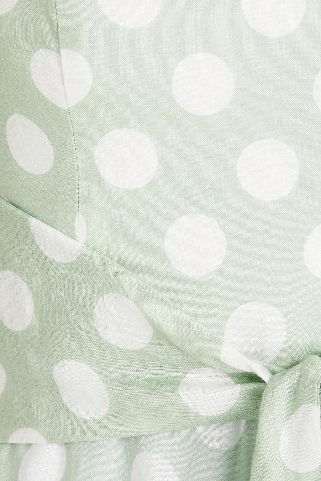 ZIMMERMANN Riders strapless tie-front polka-dot linen midi dress