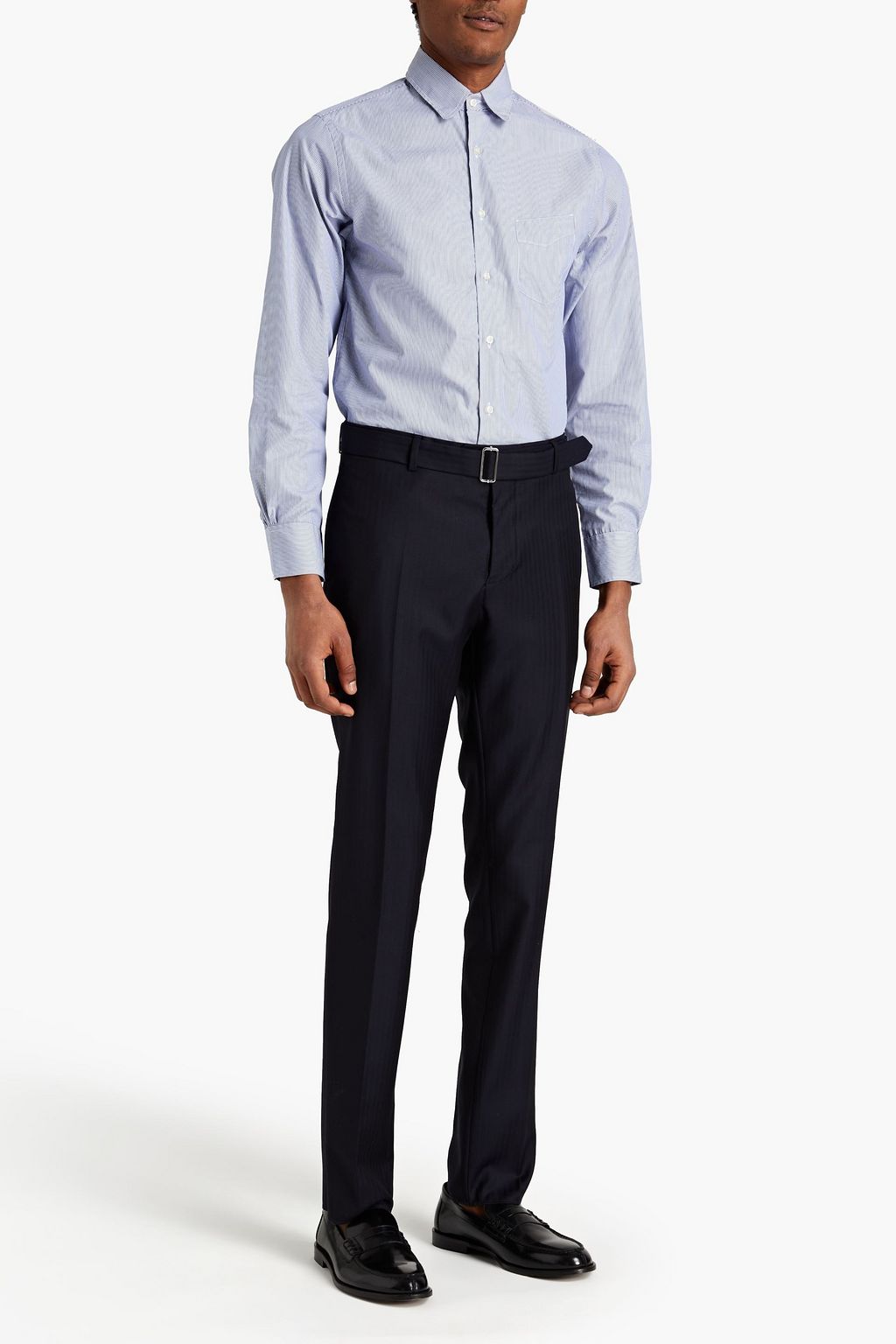 OFFICINE GÉNÉRALE Tristan striped cotton-poplin shirt