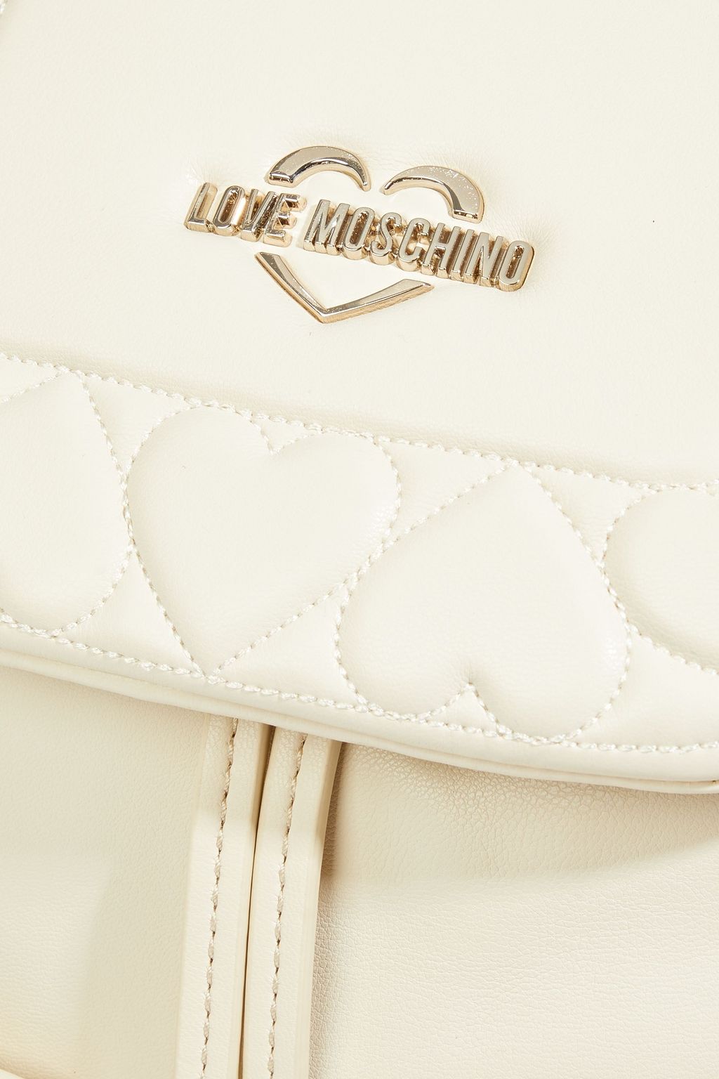 LOVE MOSCHINO Embellished quilted faux leather backpack