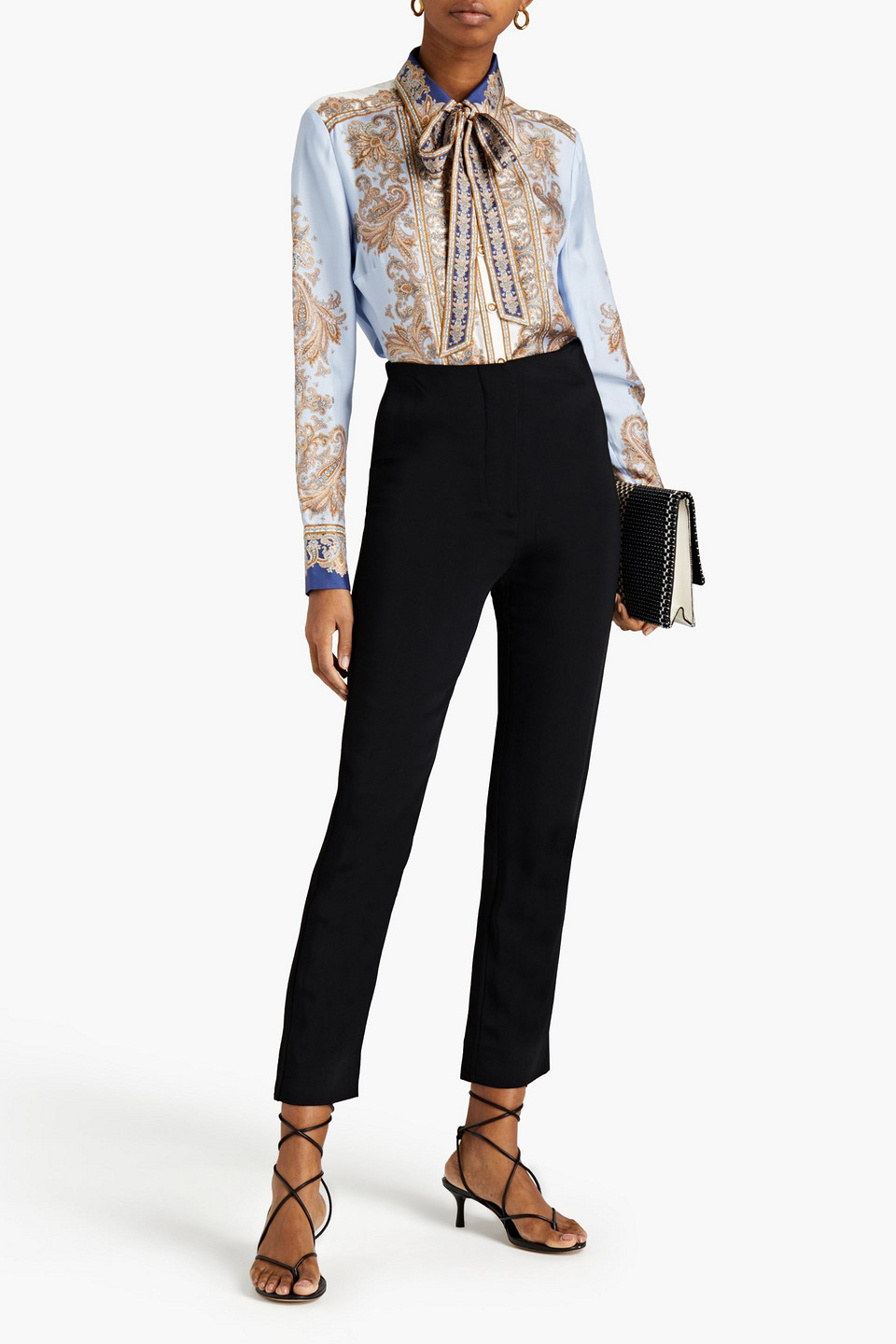 Zimmermann Stretch-crepe Skinny Pants In Black