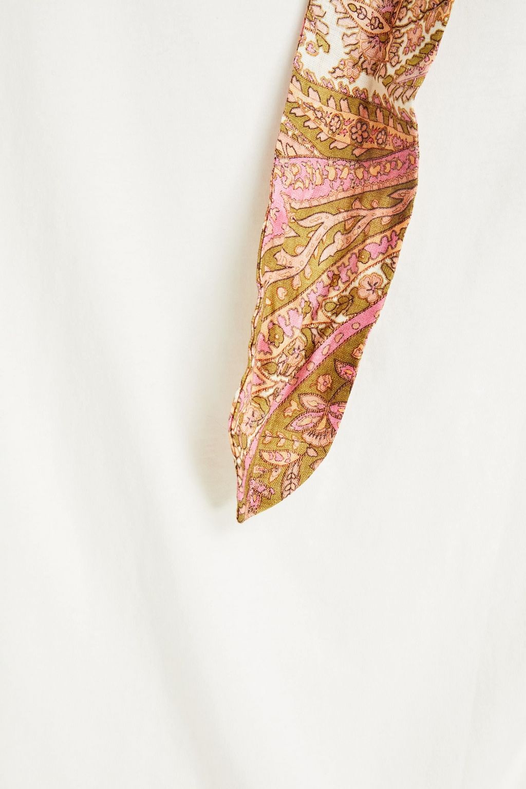 ZIMMERMANN Brighton tie-neck cotton-jersey T-shirt