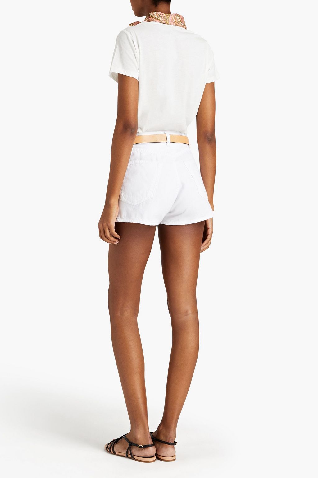 ZIMMERMANN Brighton tie-neck cotton-jersey T-shirt