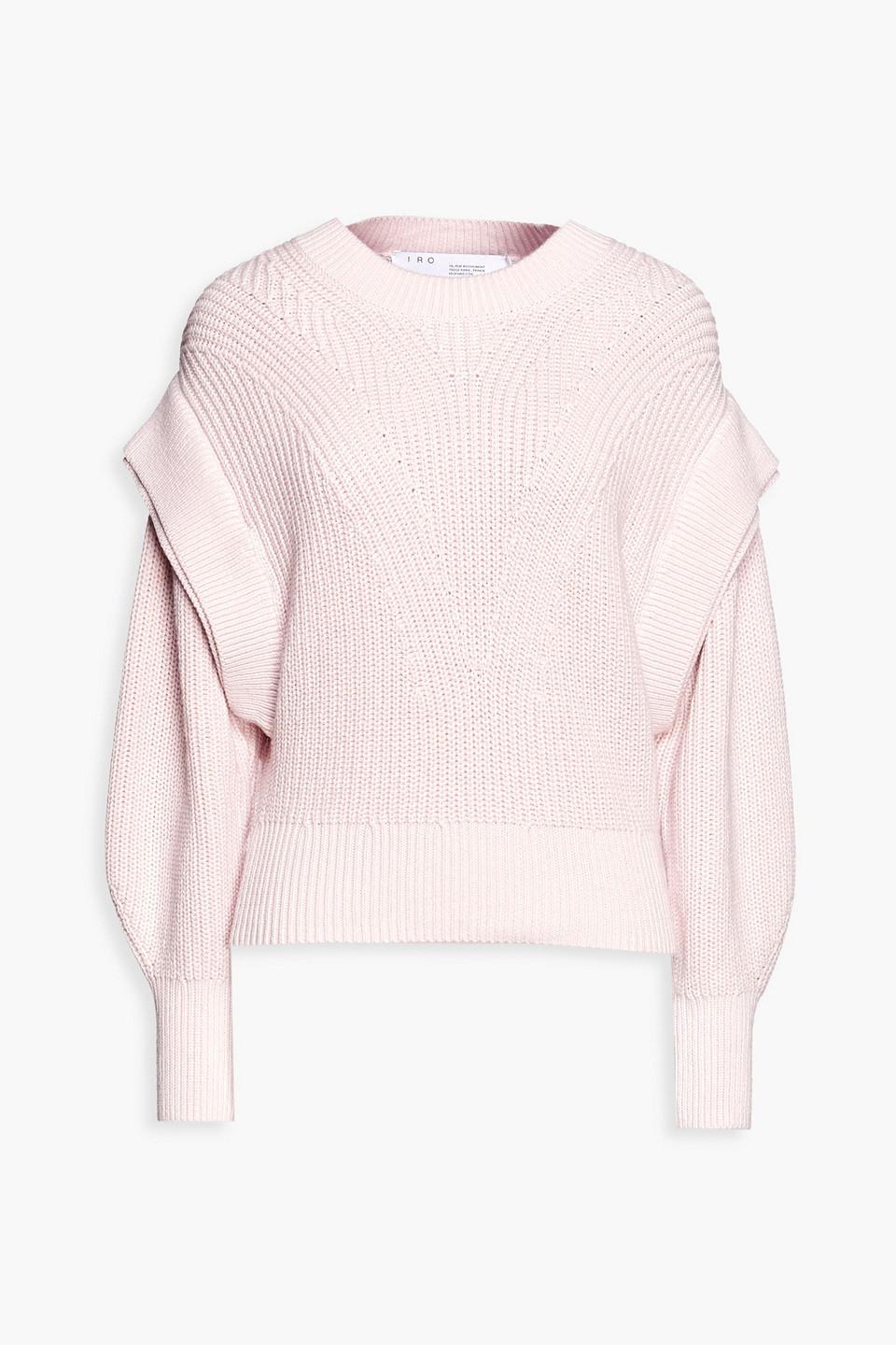 Iro Woman Kharla Ribbed Cotton-blend Sweater Baby Pink Size XS