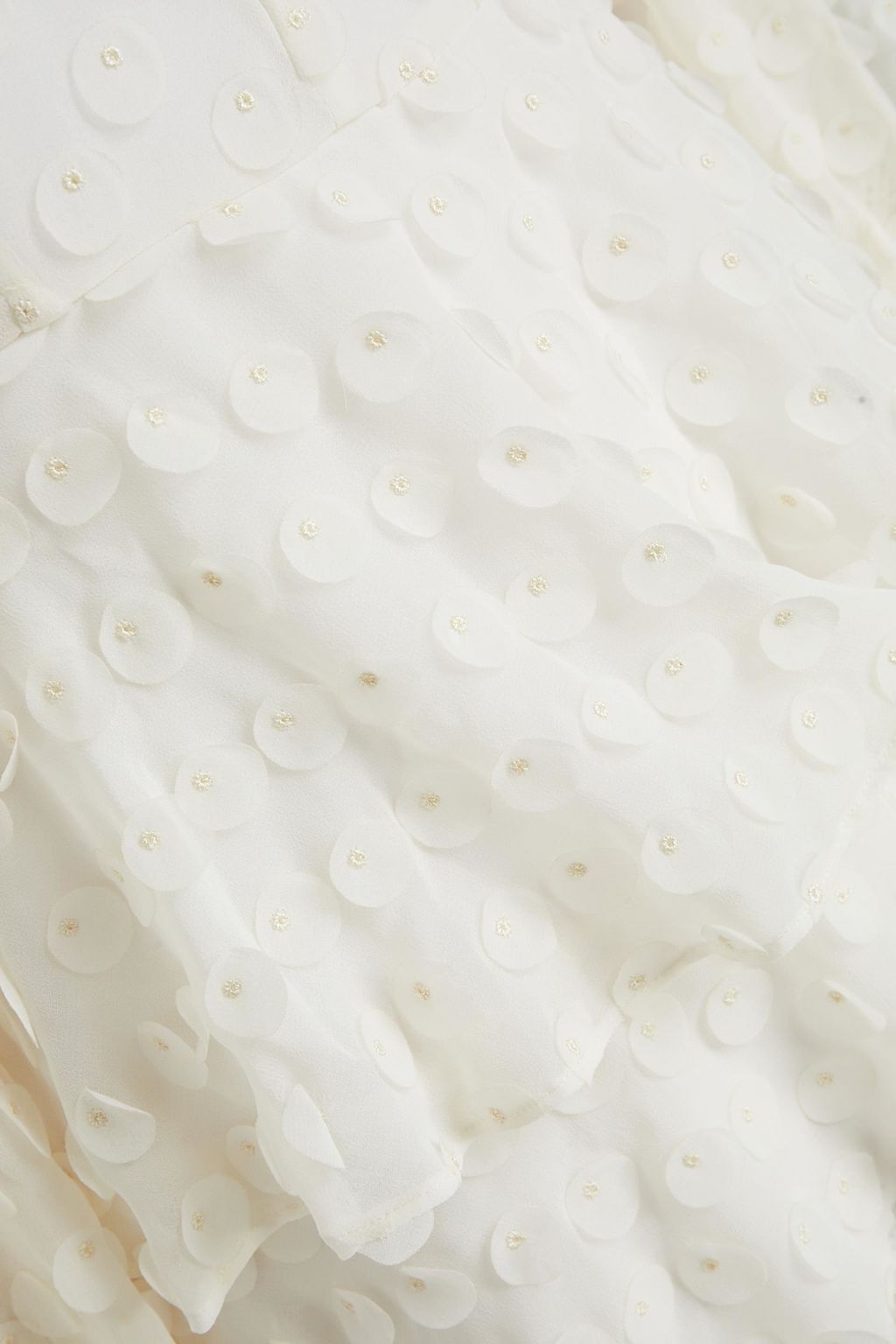 ZIMMERMANN Tiered appliquéd georgette mini dress
