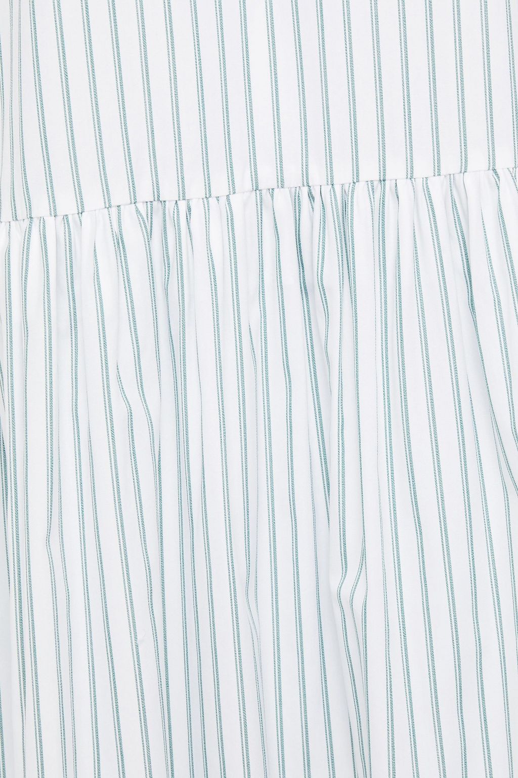 VICTORIA, VICTORIA BECKHAM Cold-shoulder gathered striped cotton dress