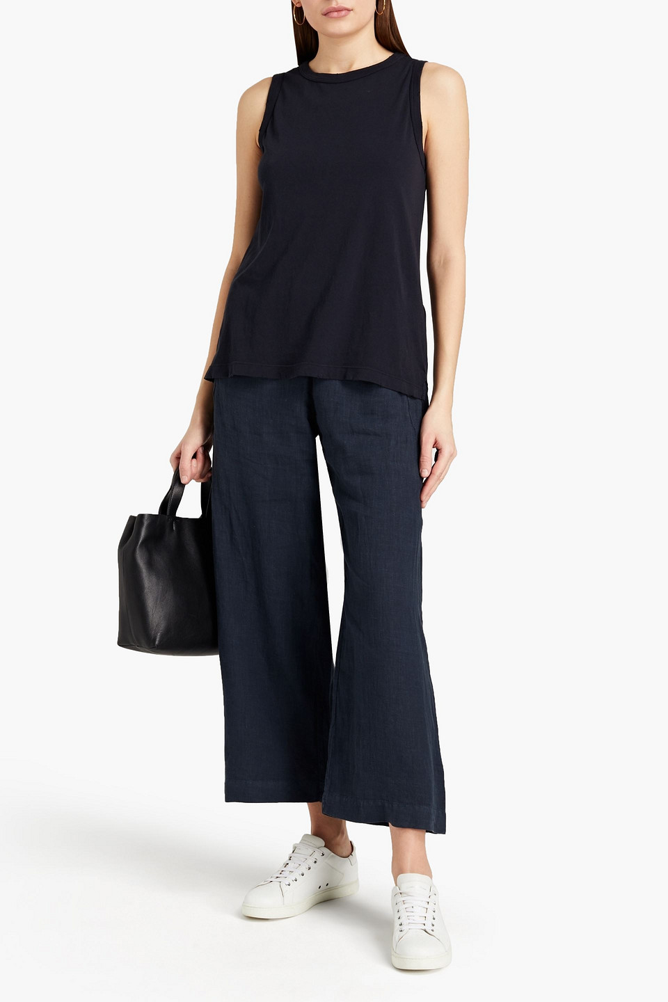 Current Elliott Cotton-jersey Tank In Black