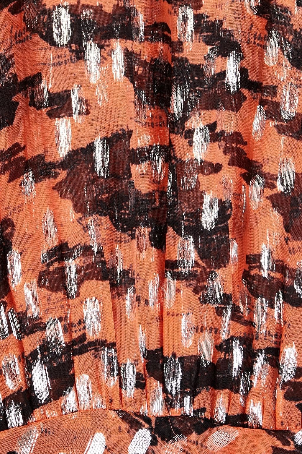 IRO Barnel gathered metallic fil coupé mini dress