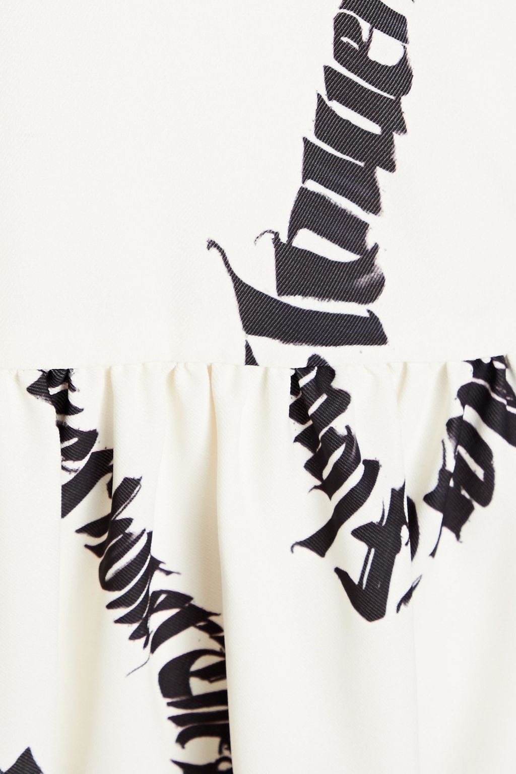 ZIMMERMANN Gathered printed twill mini dress