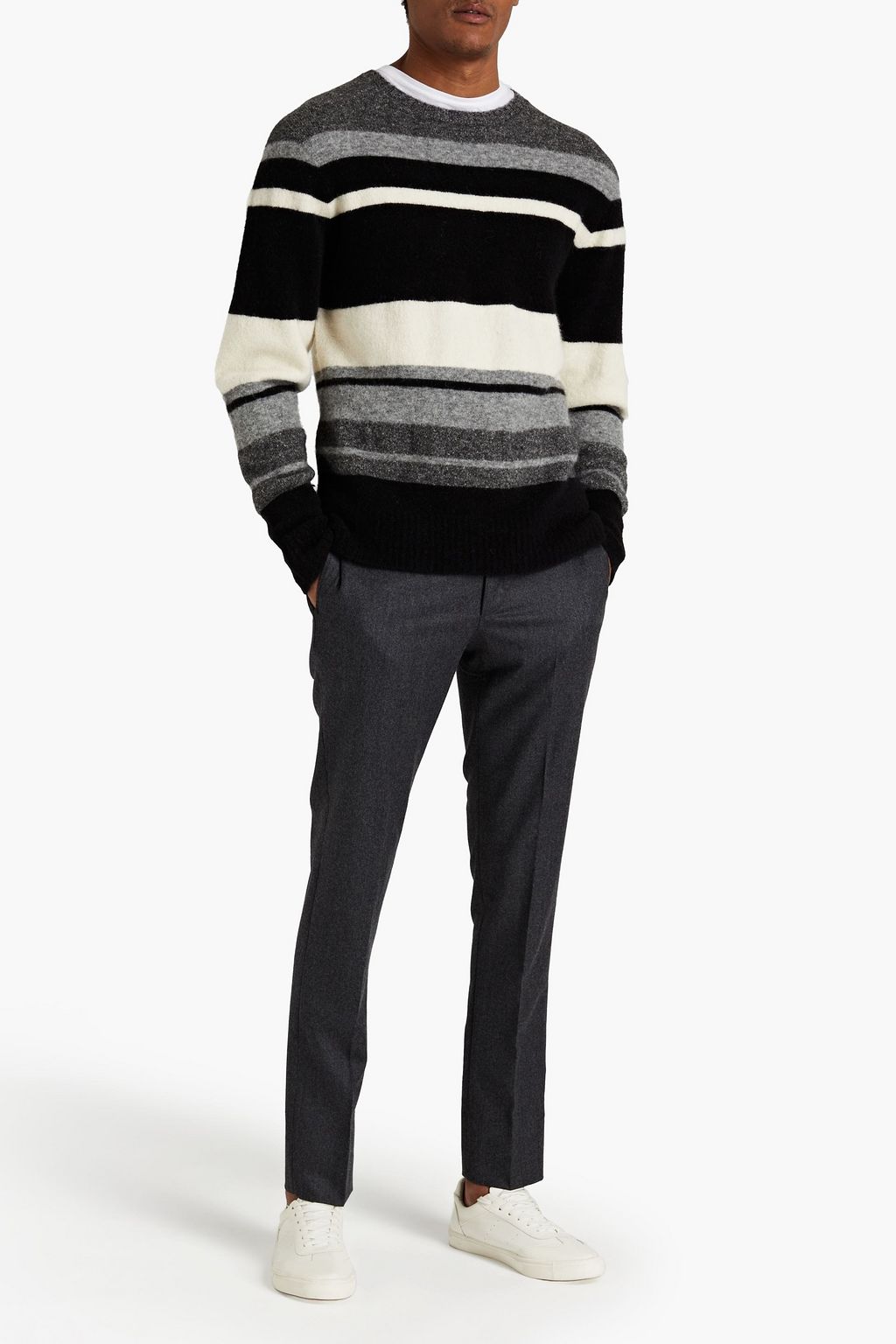 OFFICINE GÉNÉRALE Marco striped alpaca-blend sweater