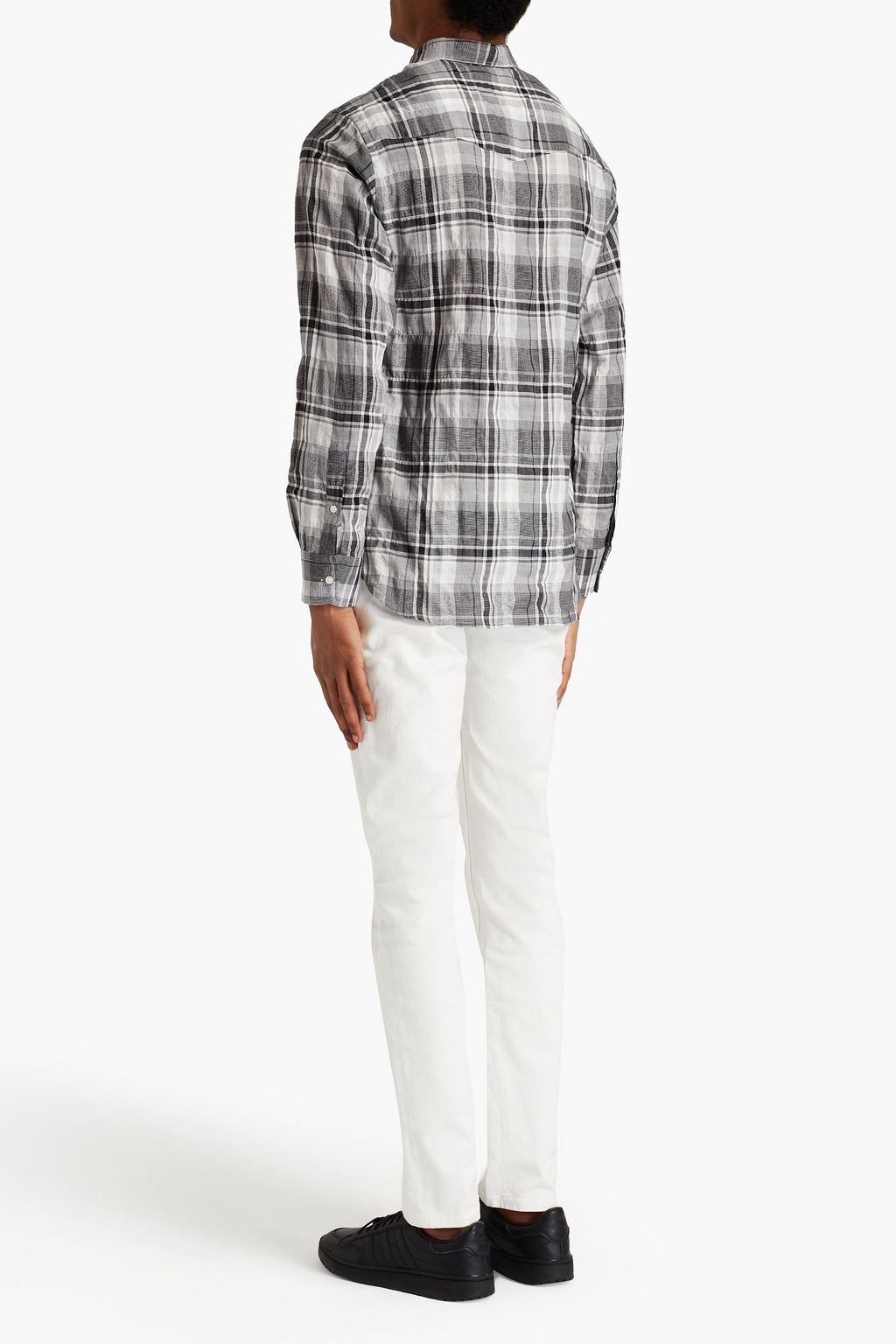 OFFICINE GÉNÉRALE BD checked cotton-blend jacquard shirt