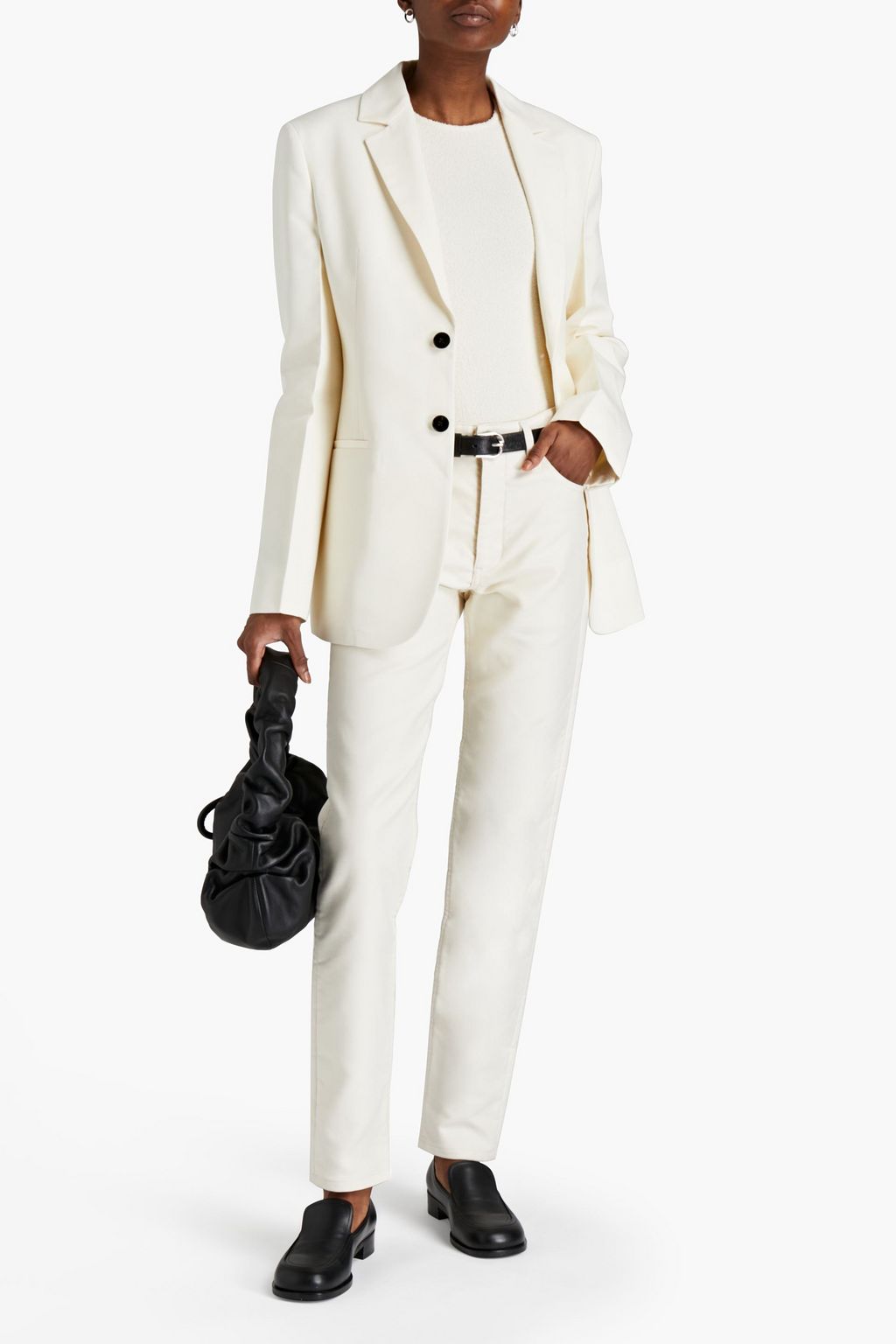 JIL SANDER Cotton-gabardine slim-leg pants