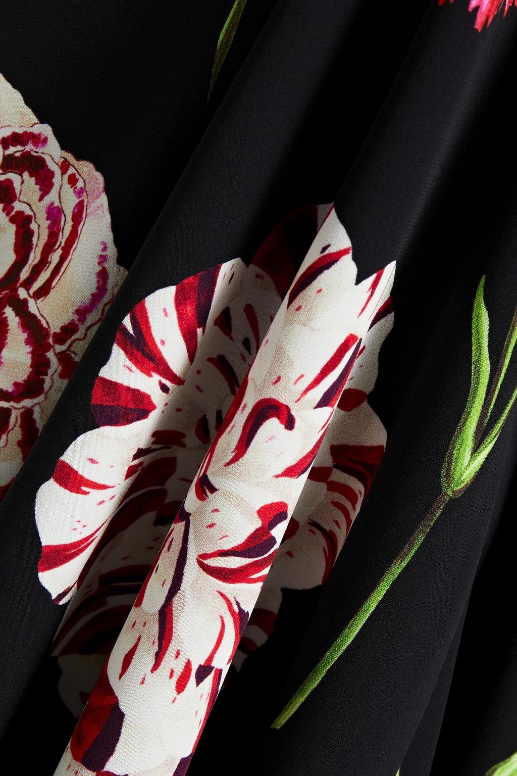 DOLCE&GABBANA Floral-print silk-blend crepe de chine midi dress