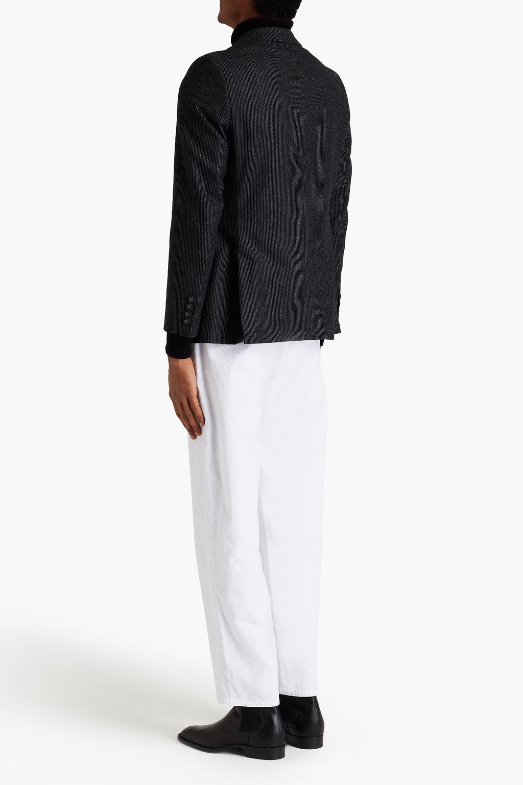 OFFICINE GÉNÉRALE Slim-fit striped wool blazer