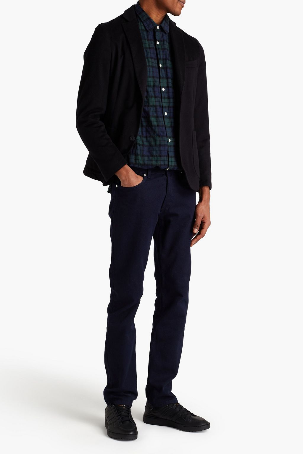 OFFICINE GÉNÉRALE Slim-fit cashmere-felt blazer