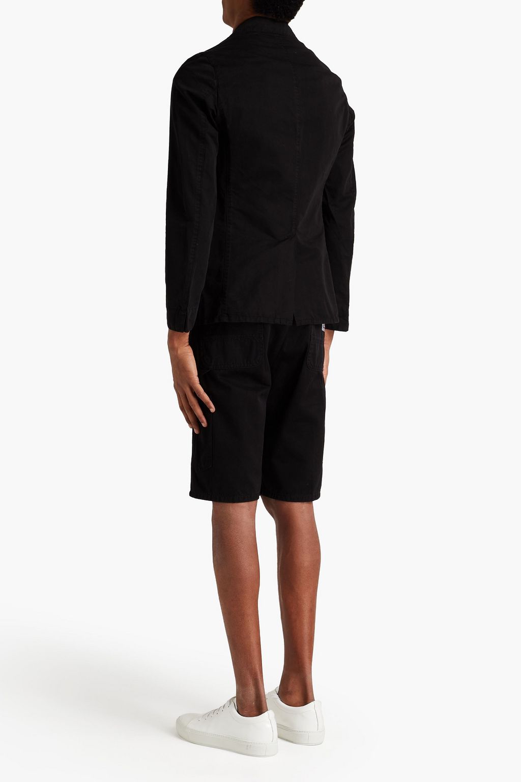 OFFICINE GÉNÉRALE Slim-fit slub cotton and linen-blend blazer
