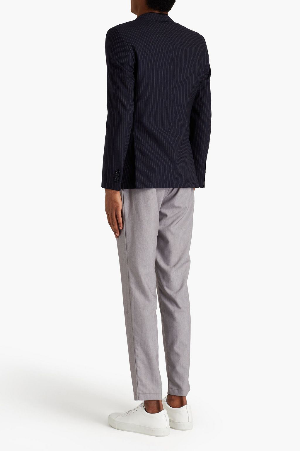 OFFICINE GÉNÉRALE Slim-fit pinstriped wool blazer