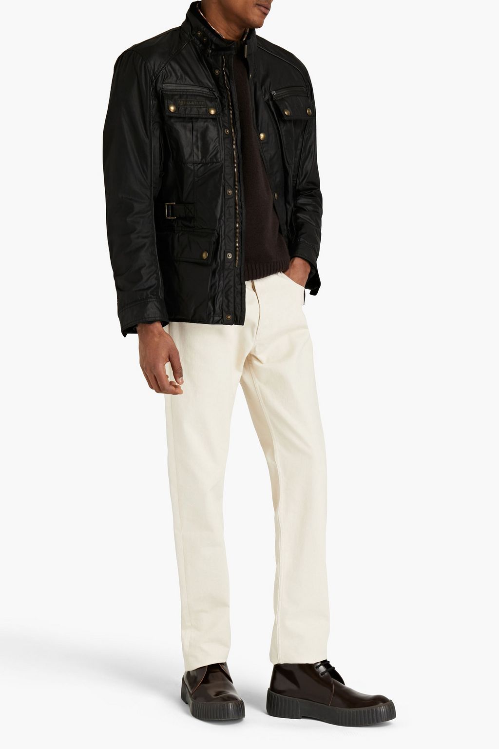 BELSTAFF Tourmaster logo-appliquéd waxed cotton-blend jacket