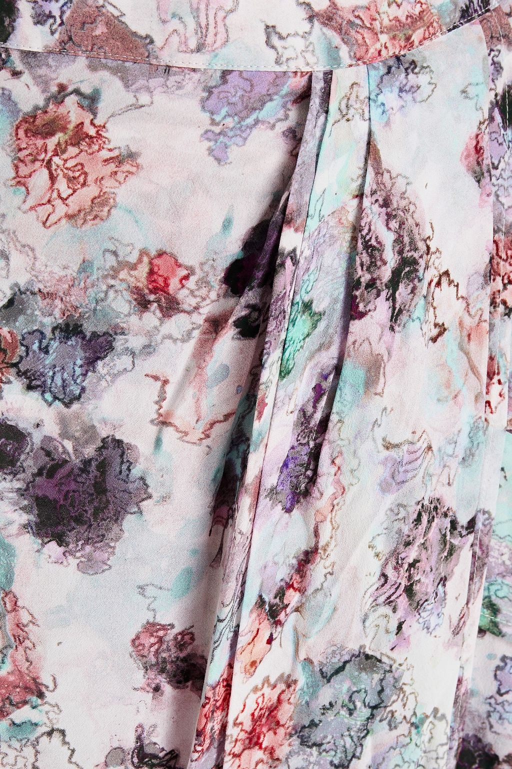 IRO Volar draped printed georgette skirt