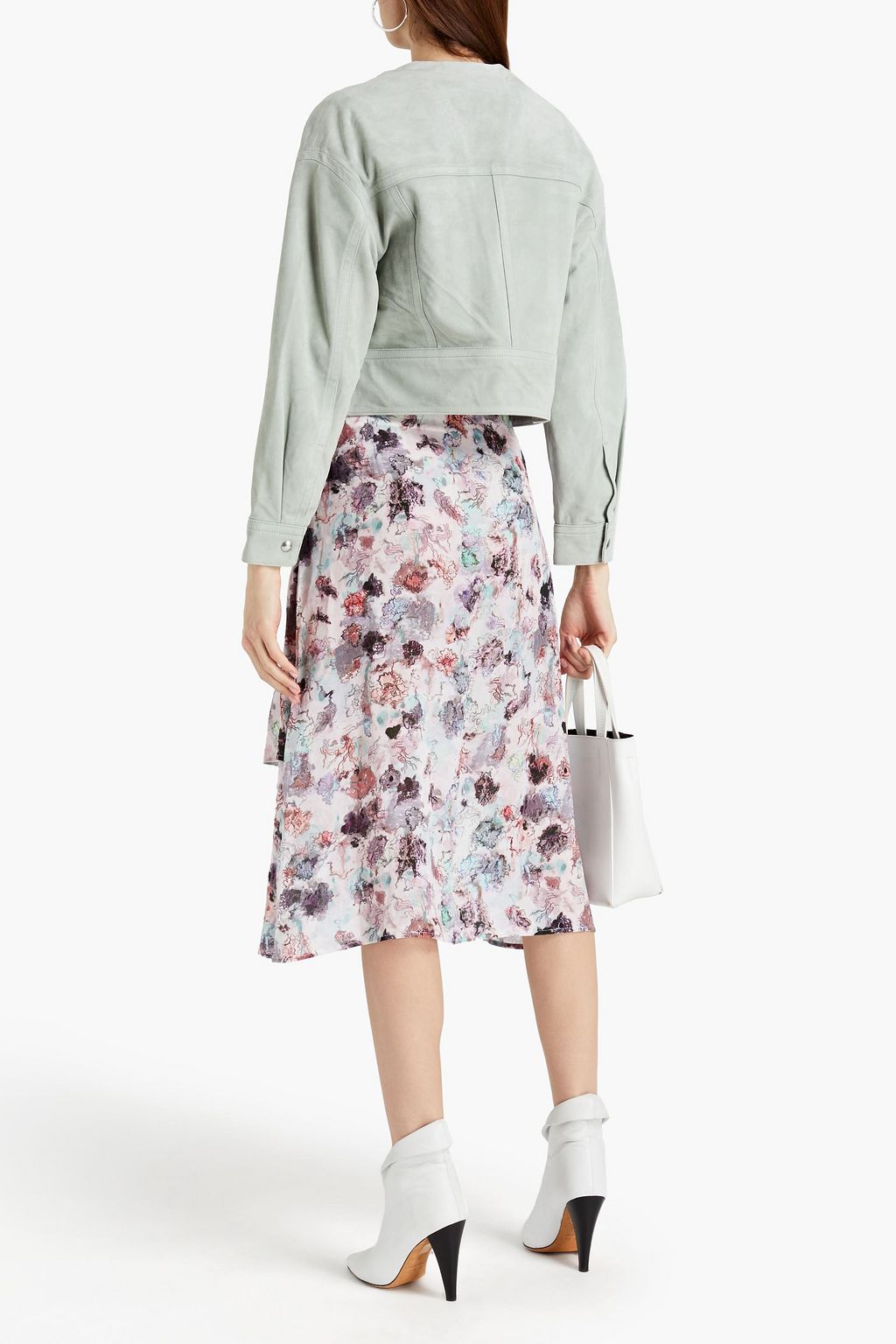 IRO Volar draped printed georgette skirt