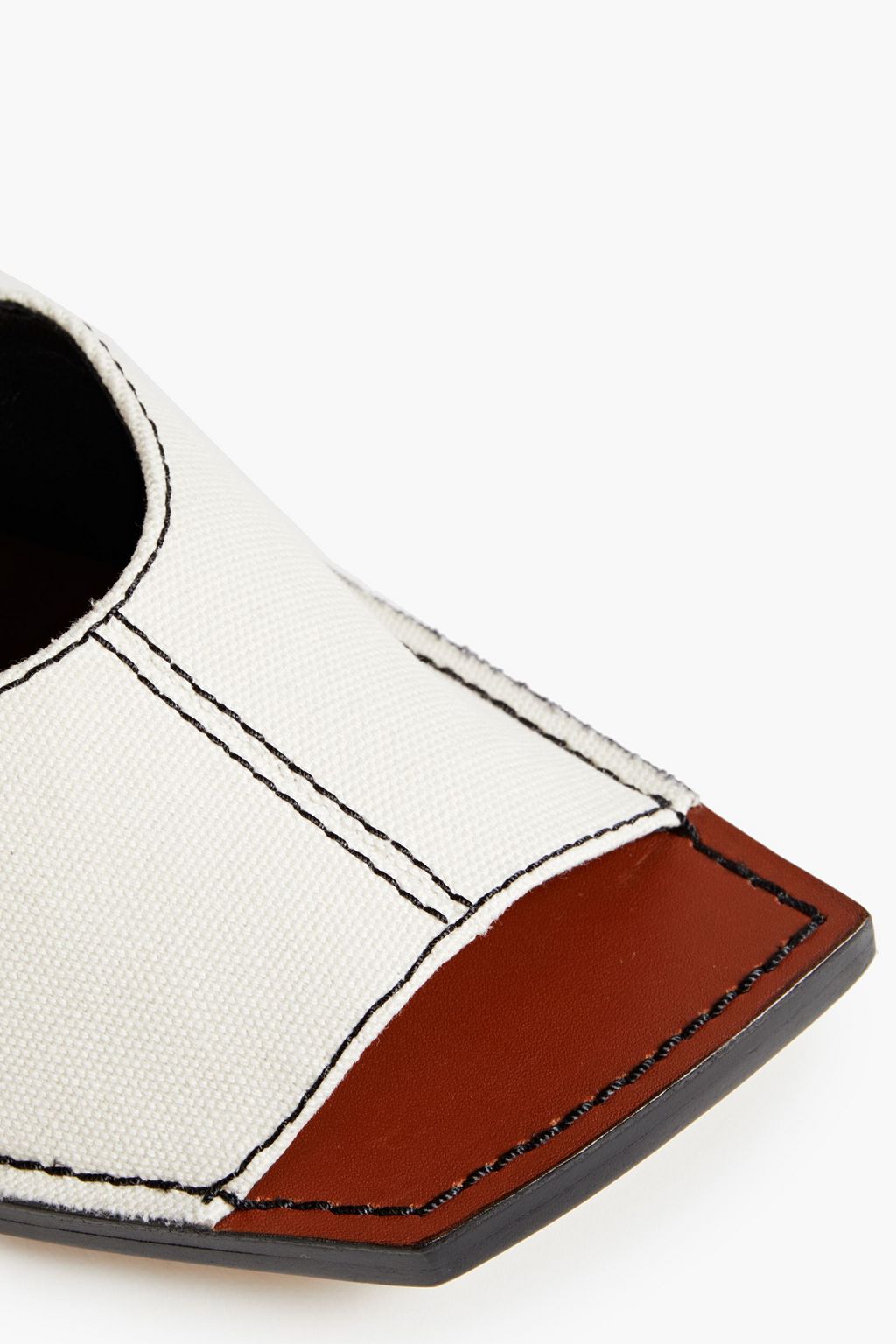 ZIMMERMANN Leather-trimmed canvas sandals