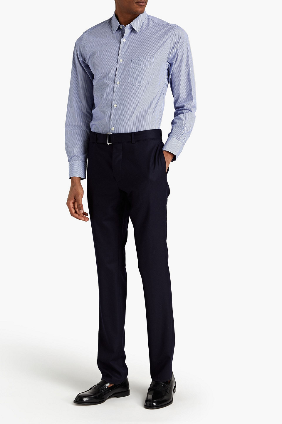 Officine Générale Paris 6ᵉ Paul Slim-fit Wool-twill Pants In Navy