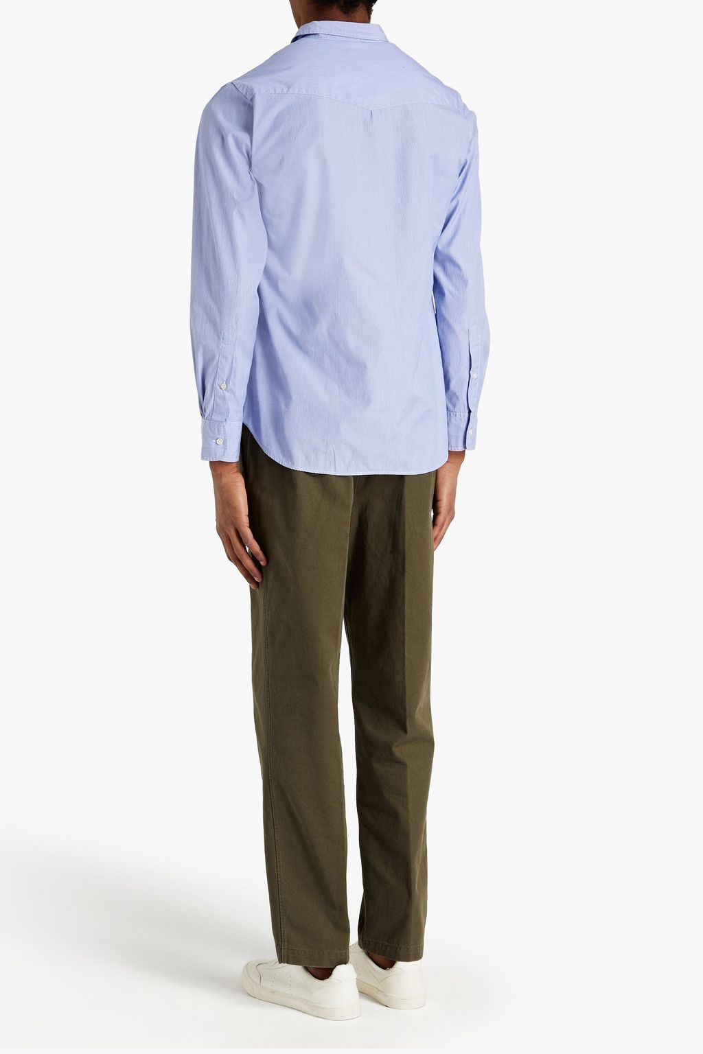 OFFICINE GÉNÉRALE Lipp striped cotton-poplin shirt