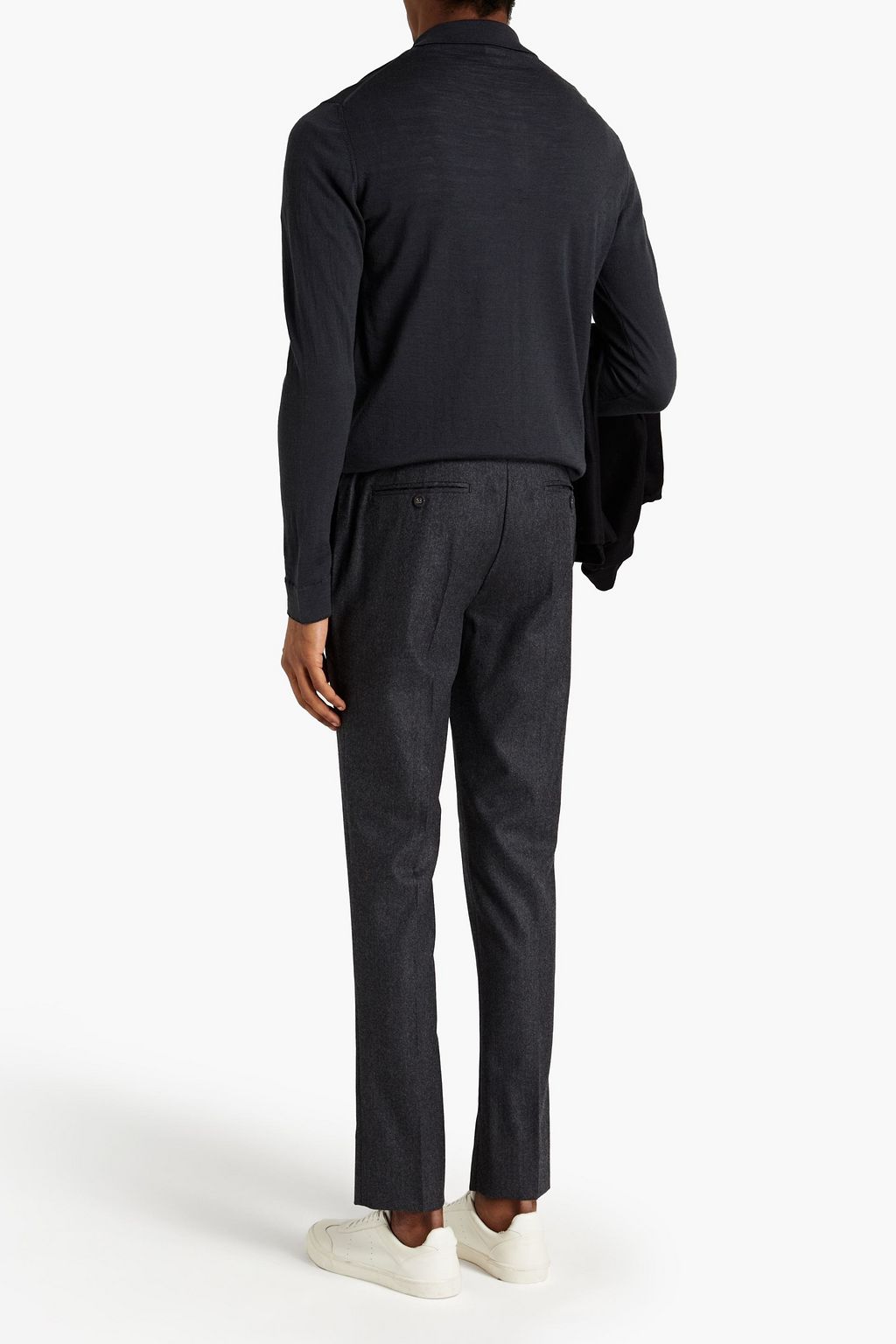 OFFICINE GÉNÉRALE Paul tapered mélange wool-flannel pants