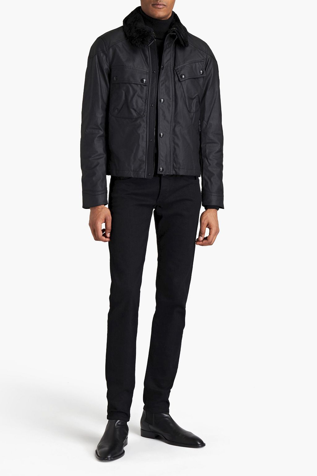 BELSTAFF Patrol shearling-trimmed waxed-cotton jacket