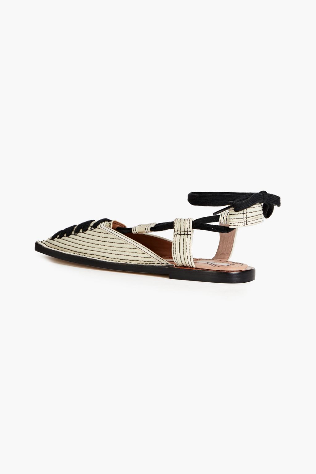 ZIMMERMANN Slippers aus gestepptem Canvas mit Schnürung