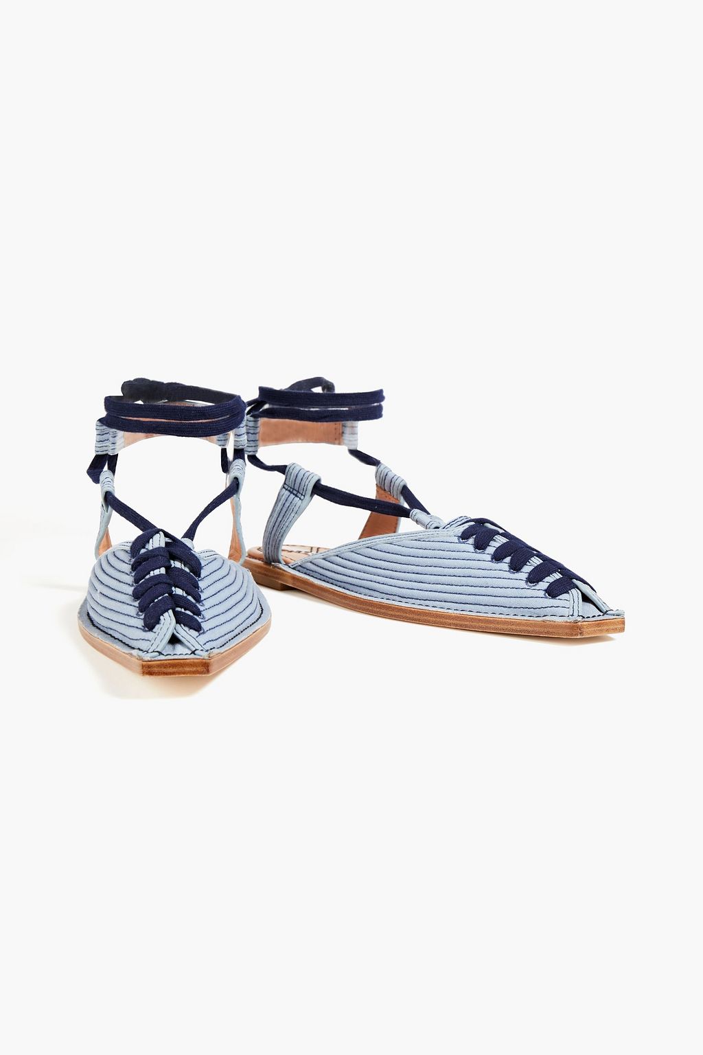 ZIMMERMANN レースアップ キルティングキャンバス スリッポン