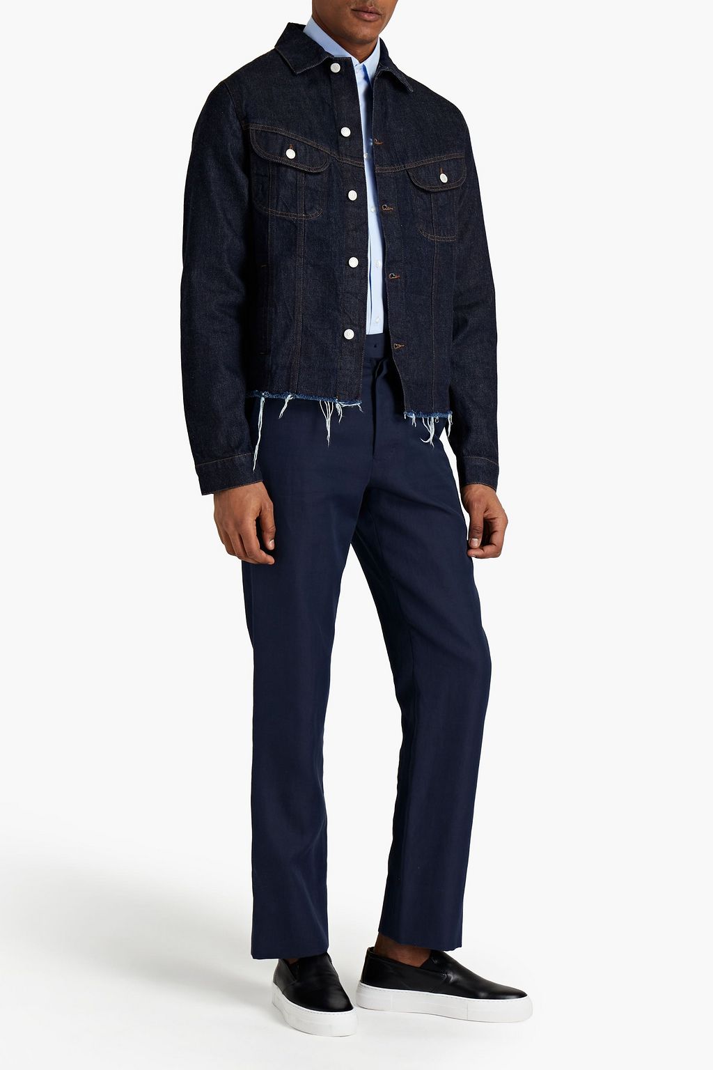 OFFICINE GÉNÉRALE Clint distressed denim jacket