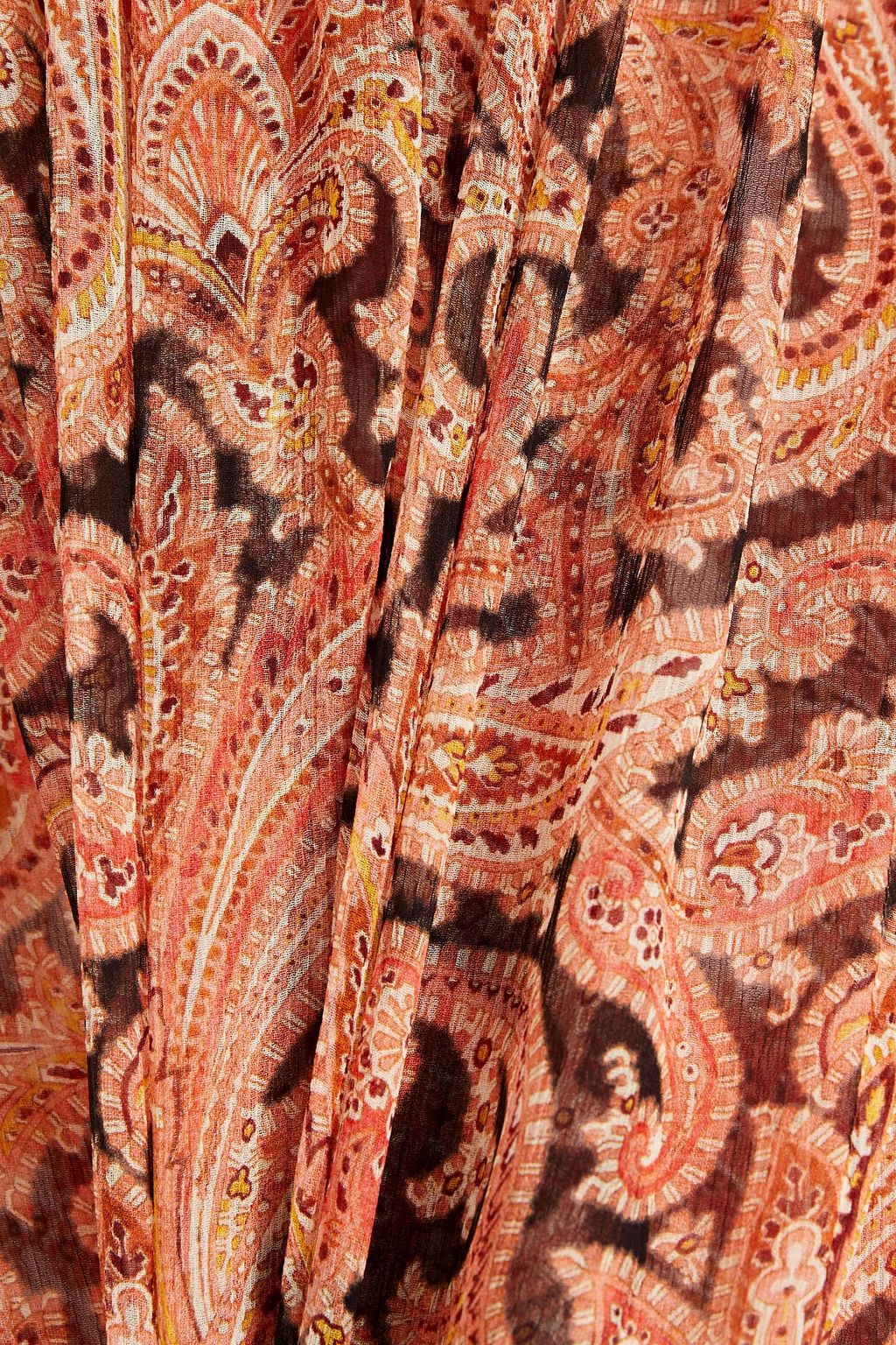 ZIMMERMANN Botanica gathered printed silk-crepon midi dress