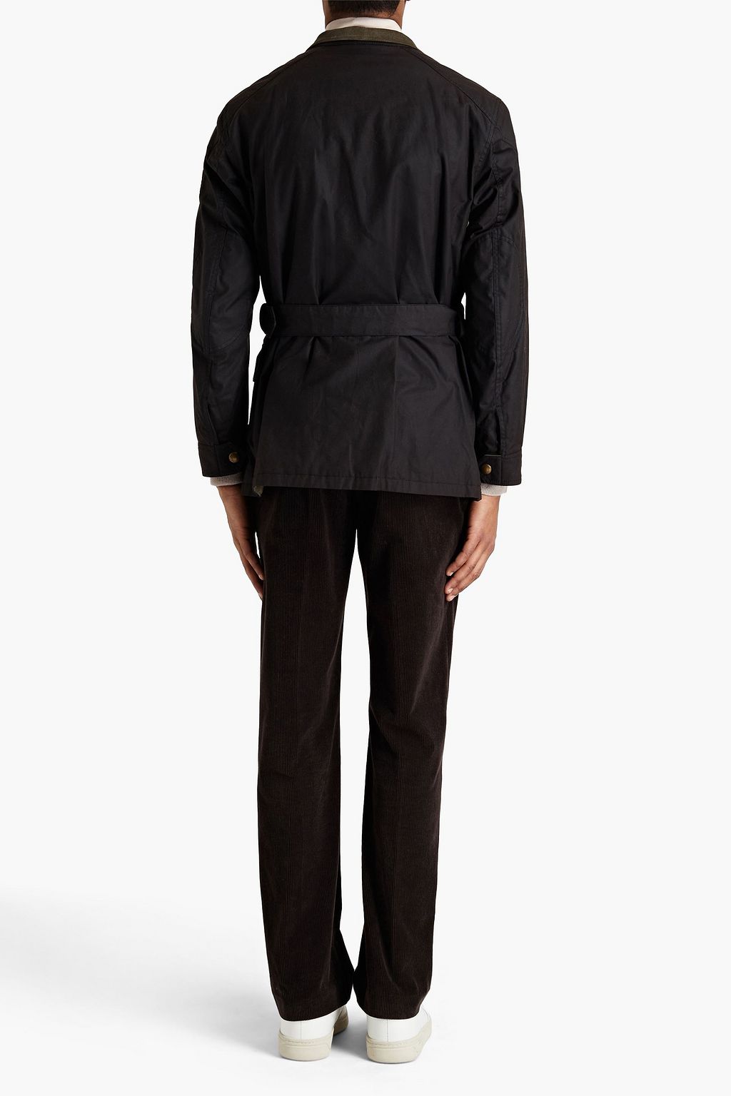 BELSTAFF Belted logo-appliquéd cotton jacket