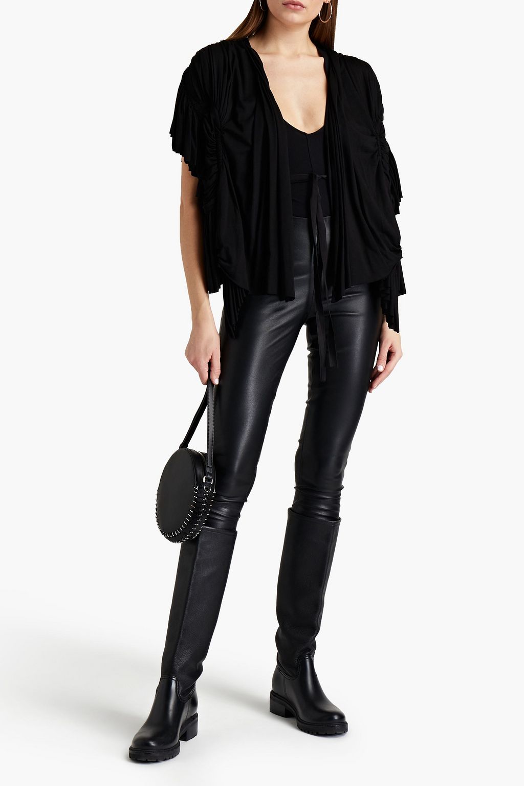 RICK OWENS LILIES Draped ruched jersey jacket