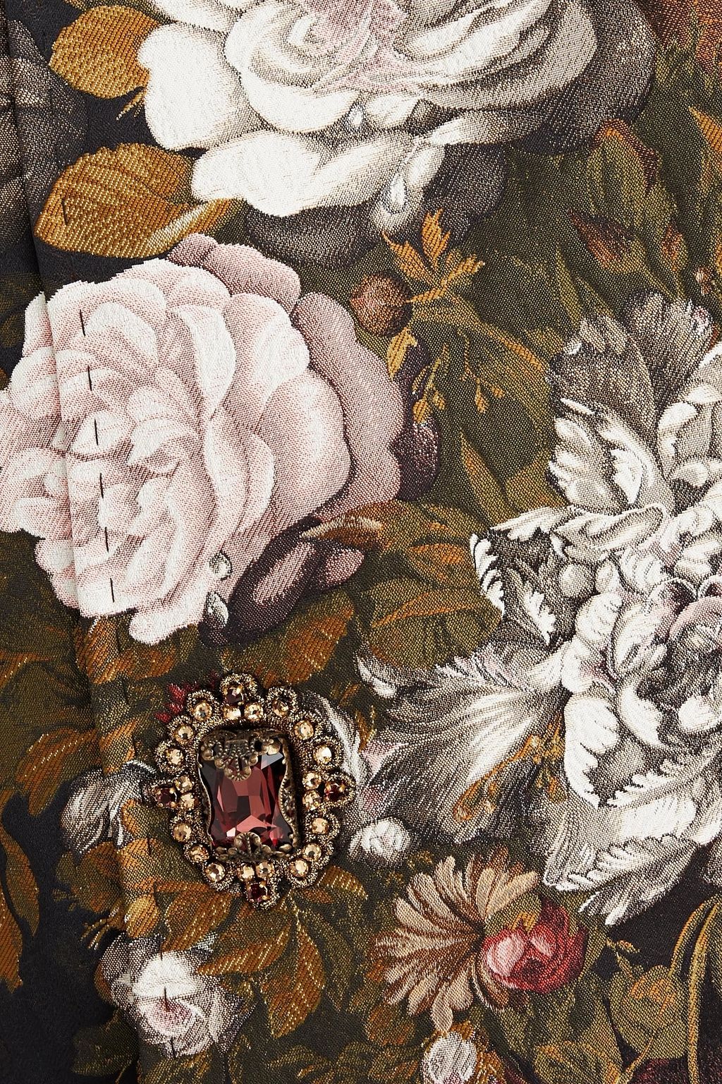 DOLCE&GABBANA Embellished satin-jacquard mini skirt
