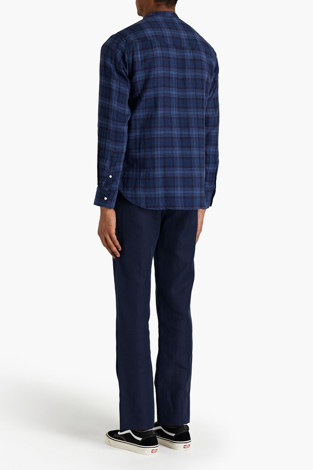 OFFICINE GÉNÉRALE Austin checked cotton-jacquard shirt