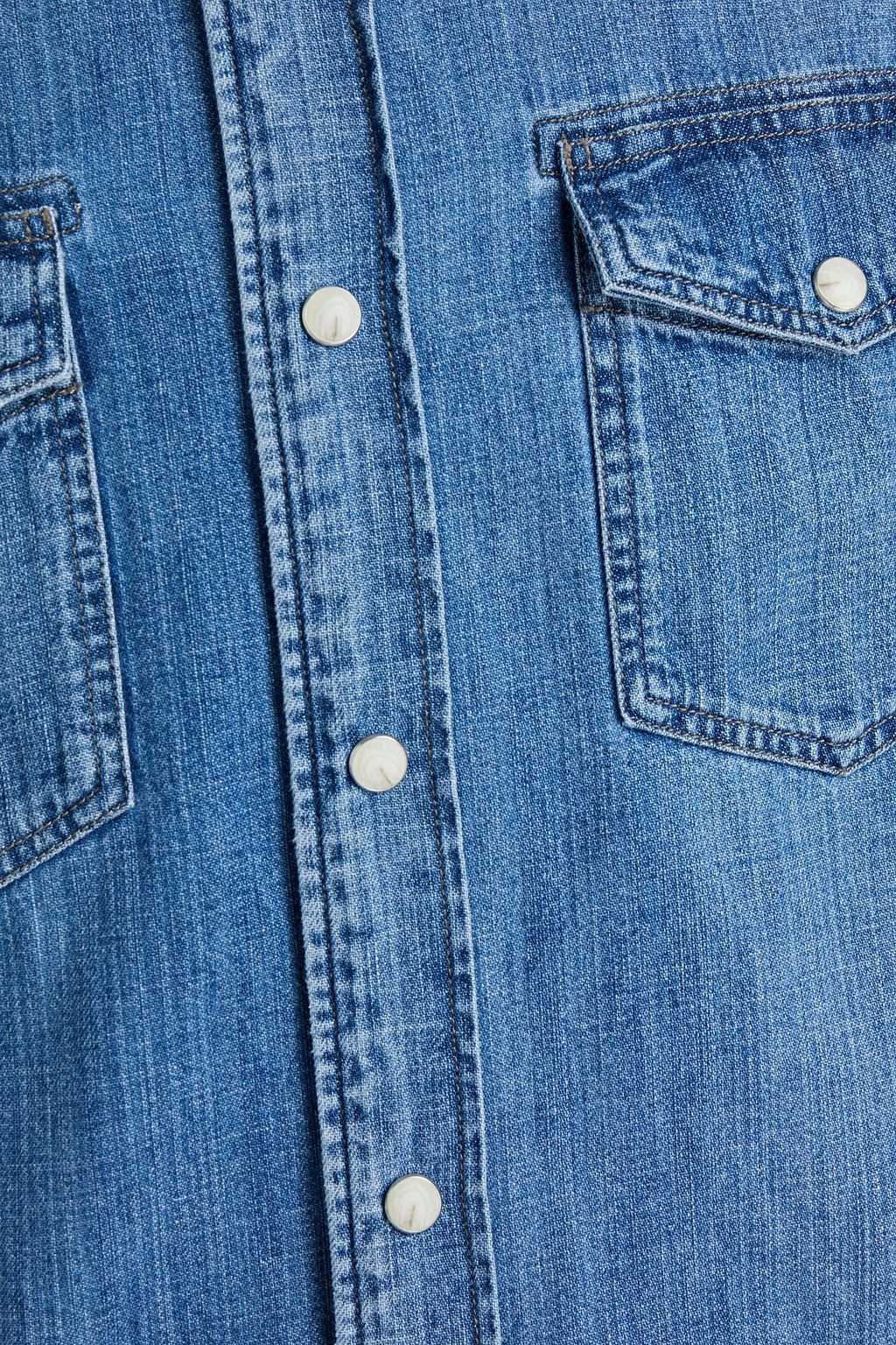 BELSTAFF Somerford logo-appliquéd faded denim shirt