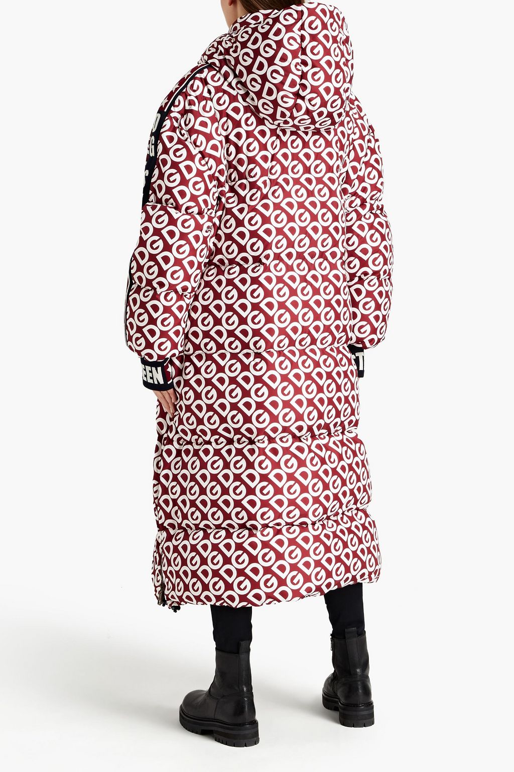 DOLCE&GABBANA Printed shell hooded down coat