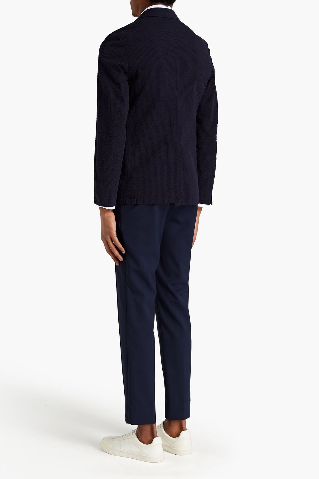 OFFICINE GÉNÉRALE Slim-fit cotton-seersucker blazer