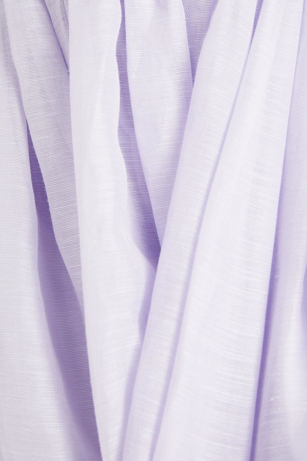 ZIMMERMANN Luminous gathered linen and silk-blend gauze mini dress