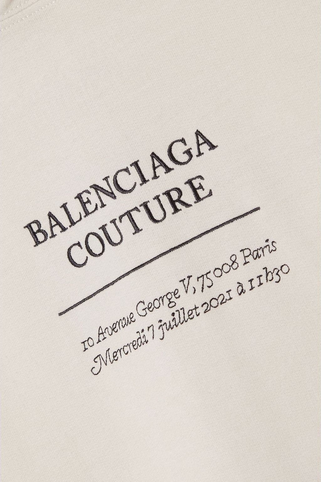 BALENCIAGA Oversized embroidered jersey hoodie