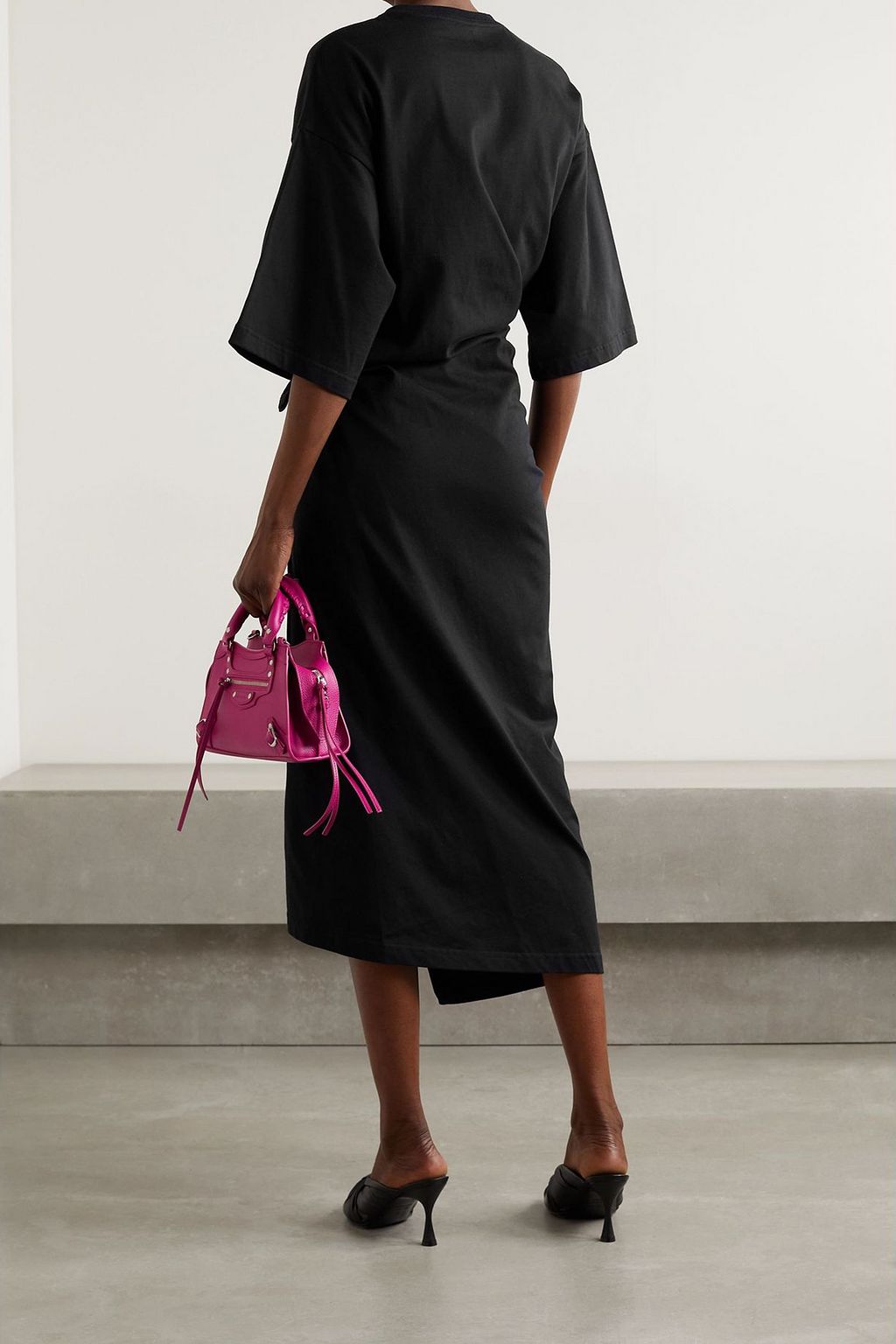 BALENCIAGA Asymmetric cotton-jersey wrap dress
