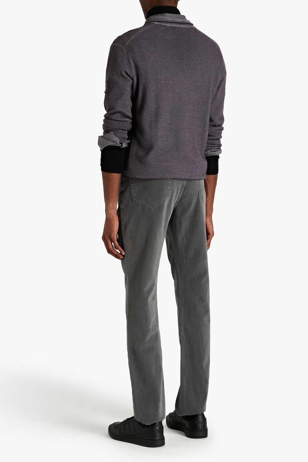 BELSTAFF Mélange wool half-zip sweater