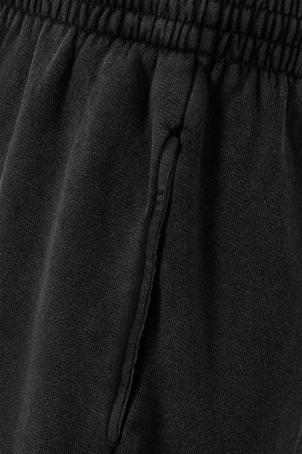 BALENCIAGA Cropped cotton-fleece track pants