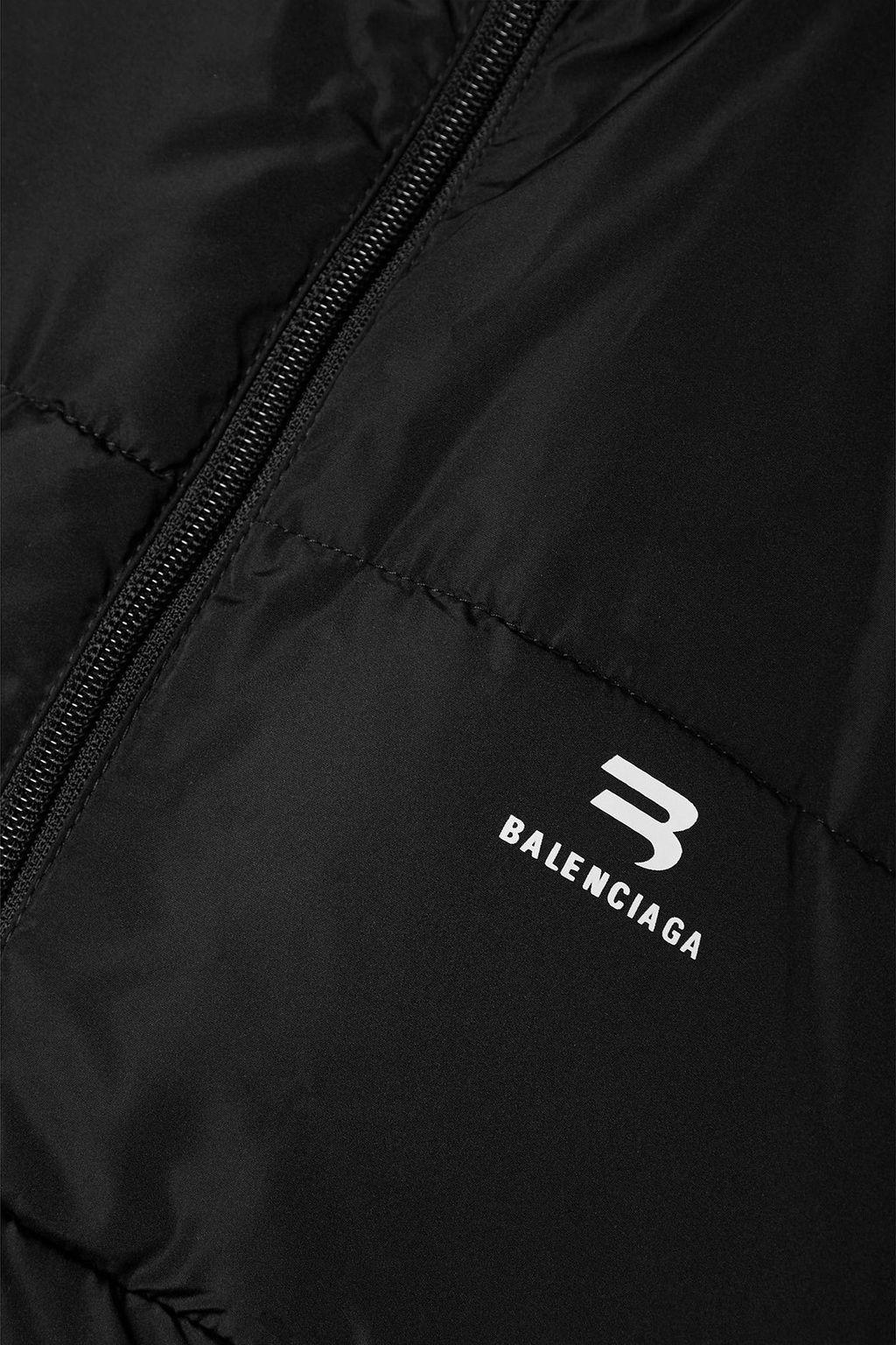 BALENCIAGA C-shape oversized hooded quilted shell jacket