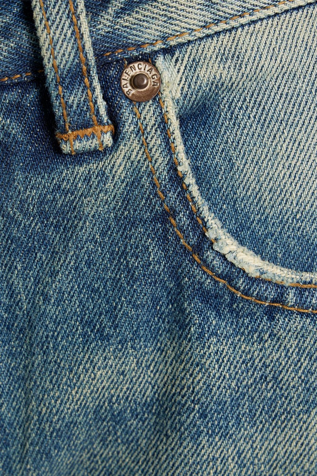 BALENCIAGA Faded high-rise straight-leg jeans