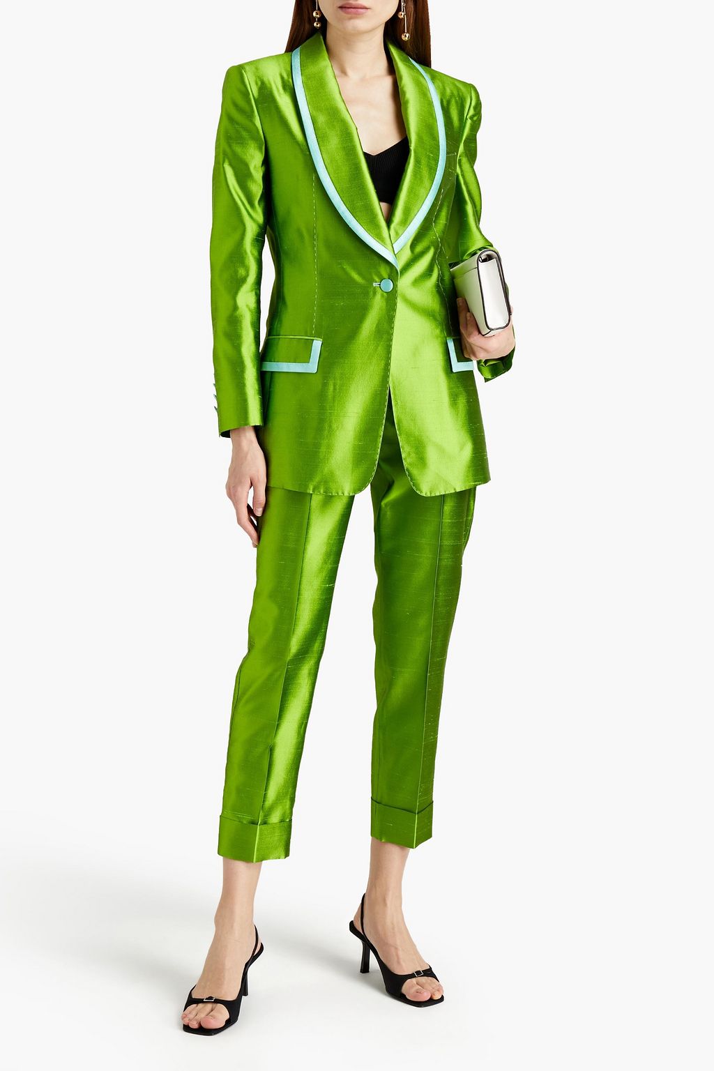 DOLCE & GABBANA Silk-dupioni blazer | THE OUTNET