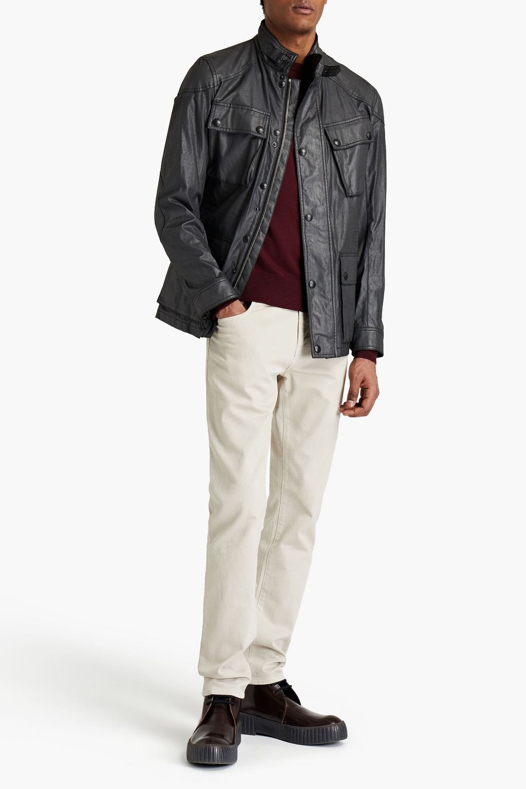 BELSTAFF Longton Hose mit schmalem Bein aus Cord aus einer Baumwollmischung